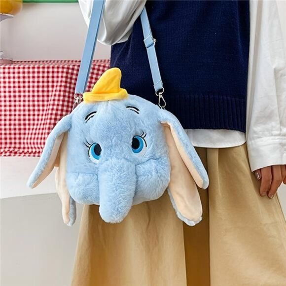 Disney Dumbo Inspired Plush Cartoon Theme Elephant Purse/Crossbody Bag - Picture 3 of 8
